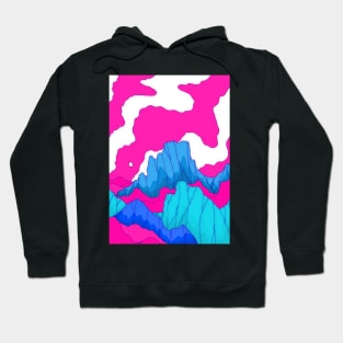 Mounts of pink and blue Hoodie